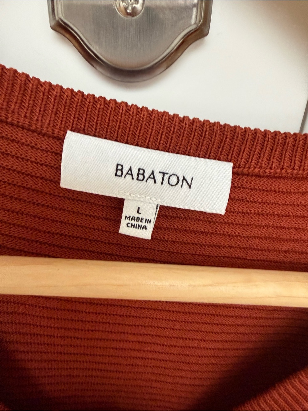 New Babaton Ribbed Knit Tank Top - Rust - Picture 2 of 3